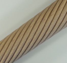 Detail of 'rope' twist curtain pole.